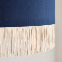 Fringed Velvet Drum Lamp Shade 38 Fringed Velvet Drum Lamp Shade -Online Home Furnishings 30870759 alt02