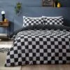 Checkerboard Duvet Cover & Pillowcase Set -Online Home Furnishings 30871157