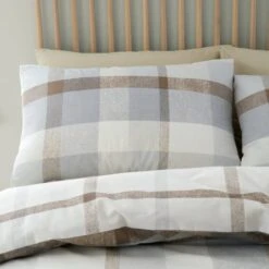 Catherine Lansfield Melrose Tweed Brushed Cotton Duvet Cover & Pillowcase Set -Online Home Furnishings 30874327 alt01