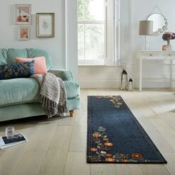 Camellia Floral Border Runner -Online Home Furnishings 30877364