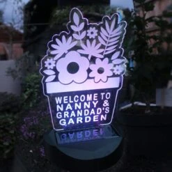 Personalised Plant Pot Outdoor Solar LED Light 17 Personalised Plant Pot Outdoor Solar LED Light -Online Home Furnishings 30878364 alt05