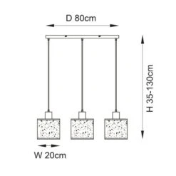 Vogue Ferris 3 Light Diner Ceiling Light -Online Home Furnishings 30878909 alt09