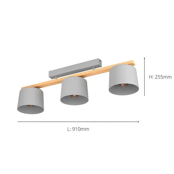 EGLO Mariel 3 Light Flush Spotlight Bar 6 EGLO Mariel 3 Light Flush Spotlight Bar - Image 4