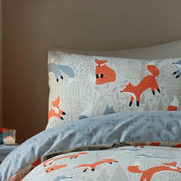 Fusion Snug Foraging Fox Natural Duvet Cover And Pillowcase Set 4 Fusion Snug Foraging Fox Natural Duvet Cover And Pillowcase Set - Image 2