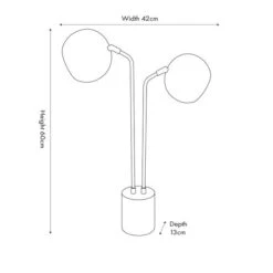 Bailey Black 2 Head Table Lamp -Online Home Furnishings 30889333 alt04