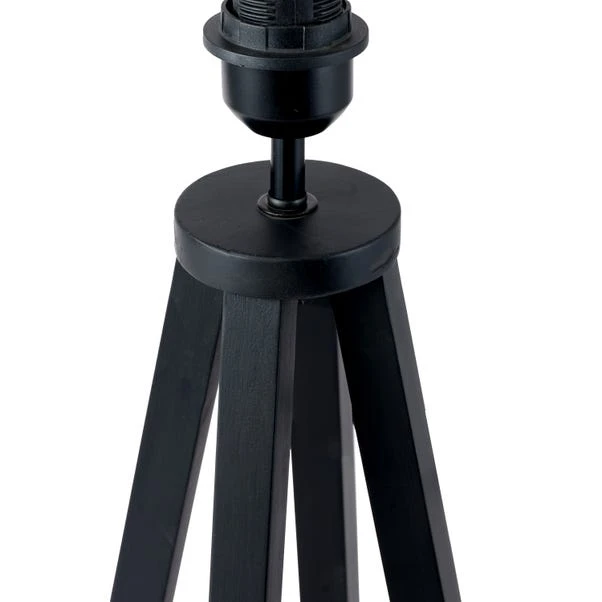 Whitby Wood Tapered 4 Post Linen Table Lamp 9 Whitby Wood Tapered 4 Post Linen Table Lamp - Image 7