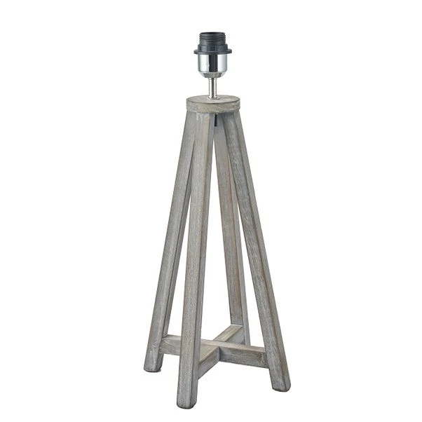 Whitby Wood Tapered 4 Post Linen Table Lamp 4 Whitby Wood Tapered 4 Post Linen Table Lamp - Image 2