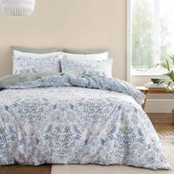 Bianca Hedgerow Hopper 200 Thread Count Cotton Blue Duvet Cover And Pillowcase Set -Online Home Furnishings 30892619