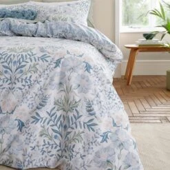 Bianca Hedgerow Hopper 200 Thread Count Cotton Blue Duvet Cover And Pillowcase Set -Online Home Furnishings 30892622 alt03