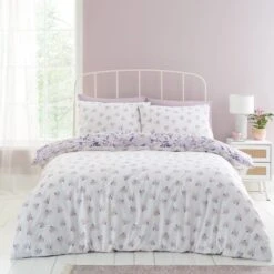 Catherine Lansfield Isadora Floral Lilac Duvet Cover And Pillowcase Set -Online Home Furnishings 30892675 alt01
