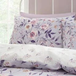 Catherine Lansfield Isadora Floral Lilac Duvet Cover And Pillowcase Set -Online Home Furnishings 30892675 alt02