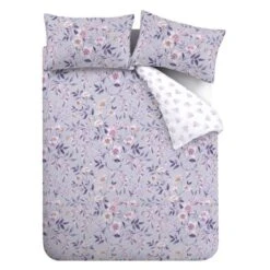 Catherine Lansfield Isadora Floral Lilac Duvet Cover And Pillowcase Set -Online Home Furnishings 30892675 alt04