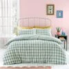 Catherine Lansfield Seersucker Gingham Check Duvet Cover & Pillowcase Set 1 Catherine Lansfield Seersucker Gingham Check Duvet Cover & Pillowcase Set -Online Home Furnishings 30892715