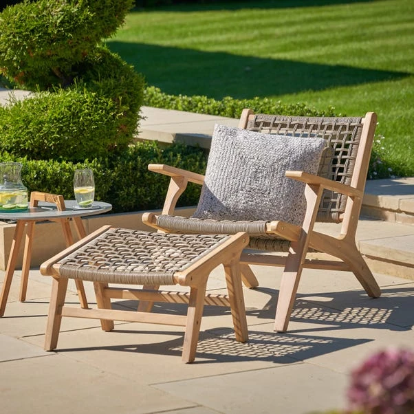 Sesto Garden Chair And Footstool Set 3 Sesto Garden Chair And Footstool Set