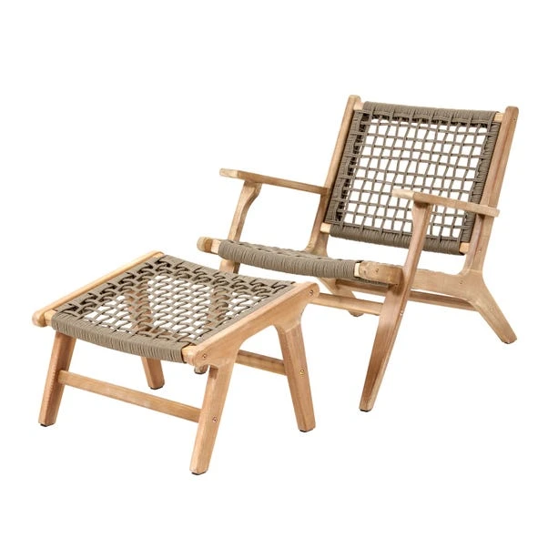 Sesto Garden Chair And Footstool Set 4 Sesto Garden Chair And Footstool Set - Image 2