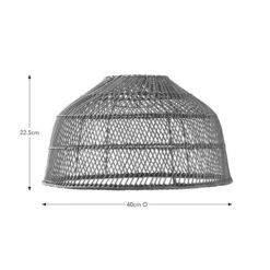 Andre Rattan Easy Fit Pendant Shade 11 Andre Rattan Easy Fit Pendant Shade -Online Home Furnishings 30894858 alt08