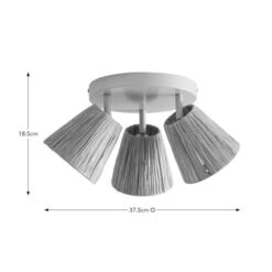 Demie 3 Light Adjustable Semi Flush Spotlight 13 Demie 3 Light Adjustable Semi Flush Spotlight -Online Home Furnishings 30894860 alt08