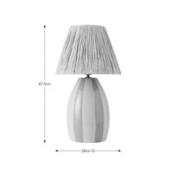 Mirabelle Oval Striped Table Lamp 13 Mirabelle Oval Striped Table Lamp -Online Home Furnishings 30894902 alt08