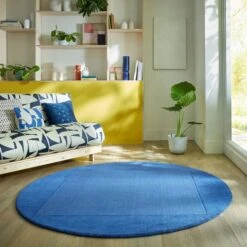 Boston Wool Border Round Rug 37 Boston Wool Border Round Rug -Online Home Furnishings 30897791