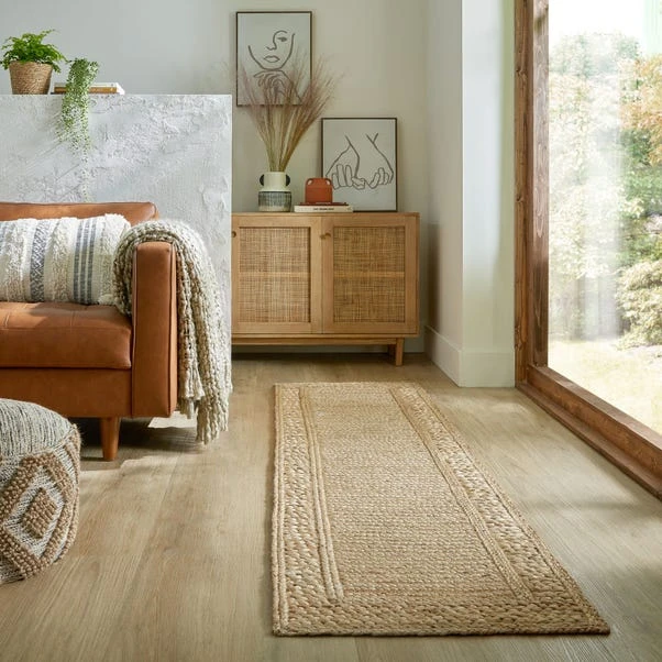 Jute Braid Border Runner 3 Jute Braid Border Runner