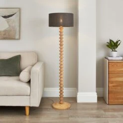 Barkweave Drum Lamp Shade 39 Barkweave Drum Lamp Shade -Online Home Furnishings 30898420 alt03