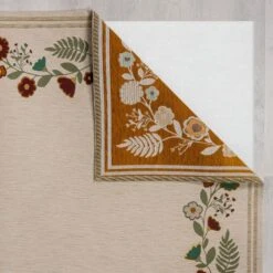 Camellia Floral Border Runner -Online Home Furnishings 30900235 alt02