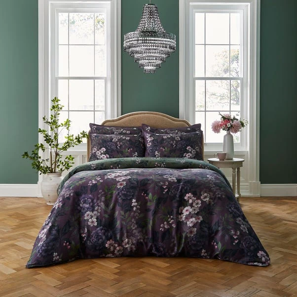 Dorma Giverny Damson Duvet Cover And Pillowcase Set 4 Dorma Giverny Damson Duvet Cover And Pillowcase Set - Image 2