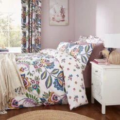 Lucinda Floral Pink Duvet Cover And Pillowcase Set 39 Lucinda Floral Pink Duvet Cover And Pillowcase Set -Online Home Furnishings 30901561 alt06