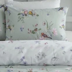 Catherine Lansfield Songbird Reversible Duvet Cover & Pillowcase Set -Online Home Furnishings 30903337 alt01