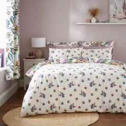 Lucinda Floral Pink Duvet Cover And Pillowcase Set 24 Lucinda Floral Pink Duvet Cover And Pillowcase Set -Online Home Furnishings 30903853 alt02