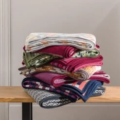 Supersoft Checked Cotton Blanket 22 Supersoft Checked Cotton Blanket -Online Home Furnishings 30906218 alt09