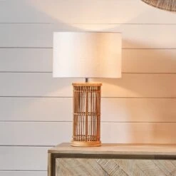 Sorbus Natural Ribbed Table Lamp 17 Sorbus Natural Ribbed Table Lamp -Online Home Furnishings 30909402