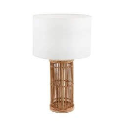 Sorbus Natural Ribbed Table Lamp 18 Sorbus Natural Ribbed Table Lamp -Online Home Furnishings 30909402 alt01