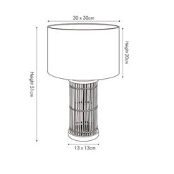 Sorbus Natural Ribbed Table Lamp 23 Sorbus Natural Ribbed Table Lamp -Online Home Furnishings 30909402 alt06