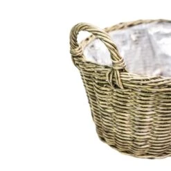 Ivyline Polyrattan Lined Basket Plant Pot 19 Ivyline Polyrattan Lined Basket Plant Pot -Online Home Furnishings 30911910 alt02