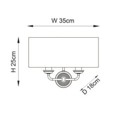 Vogue Sandringham 2 Light Wall Light 21 Vogue Sandringham 2 Light Wall Light -Online Home Furnishings 30912740 alt08