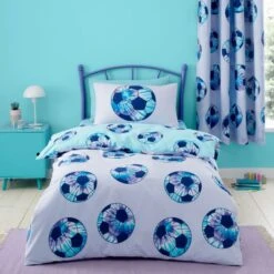 Catherine Lansfield Tie Dye Football Purple Reversible Duvet Cover And Pillowcase Set -Online Home Furnishings 30913735 alt01