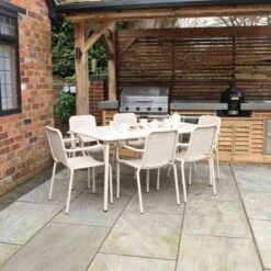 Porto 6 Seater Dining Set With Stacking Chairs -Online Home Furnishings 30915726 alt06