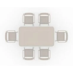 Porto 6 Seater Dining Set With Stacking Chairs -Online Home Furnishings 30915726 alt08