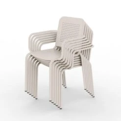 Porto 6 Seater Dining Set With Stacking Chairs -Online Home Furnishings 30915726 alt09