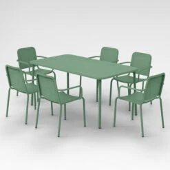 Porto 6 Seater Dining Set With Stacking Chairs -Online Home Furnishings 30915727 alt04