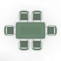 Porto 6 Seater Dining Set With Stacking Chairs -Online Home Furnishings 30915727 alt05