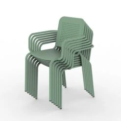 Porto 6 Seater Dining Set With Stacking Chairs -Online Home Furnishings 30915727 alt06