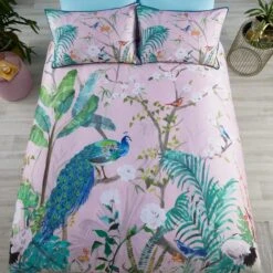 Soiree Peacock Jungle 200 Thread Count Cotton Duvet Cover And Pillowcase Set 30 Soiree Peacock Jungle 200 Thread Count Cotton Duvet Cover And Pillowcase Set -Online Home Furnishings 30916018 alt06