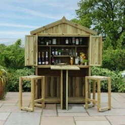 Garden Bar And 2 Stool Set -Online Home Furnishings 30916577