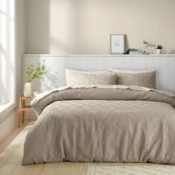 Astra Textured Floral Duvet Cover And Pillowcase Set 39 Astra Textured Floral Duvet Cover And Pillowcase Set -Online Home Furnishings 30918014