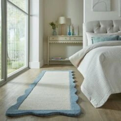 Bonnie Scallop Border Wool Runner -Online Home Furnishings 30922037