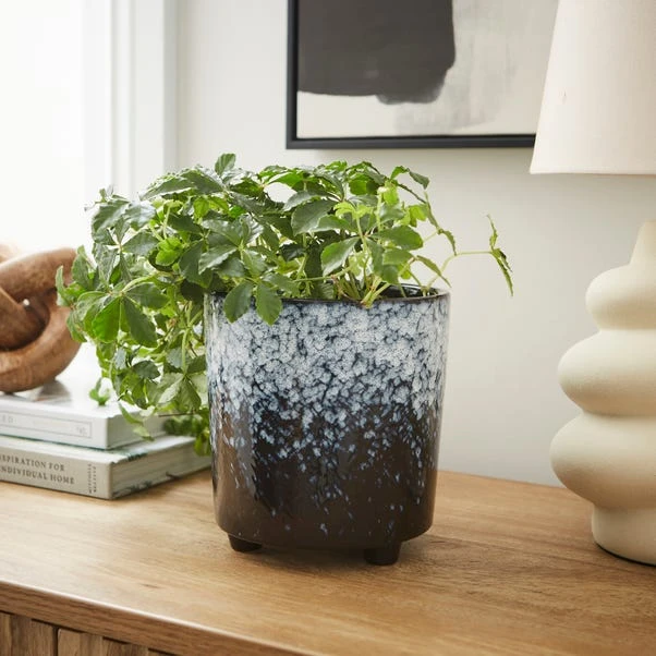 Spotty Reactive Glaze Plant Pot 5 Spotty Reactive Glaze Plant Pot - Image 3