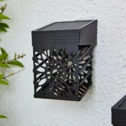 Set Of 2 Solar Metal Fence Lights -Online Home Furnishings 30925228 alt02