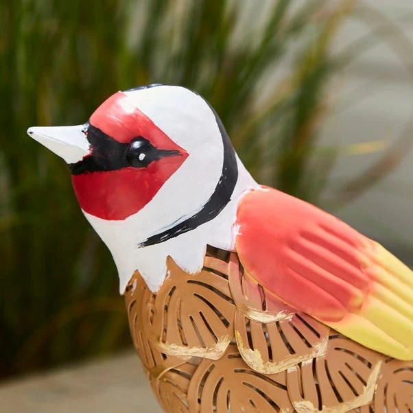 Iron Yellow & Brown Goldfinch Ornament 4 Iron Yellow & Brown Goldfinch Ornament - Image 2